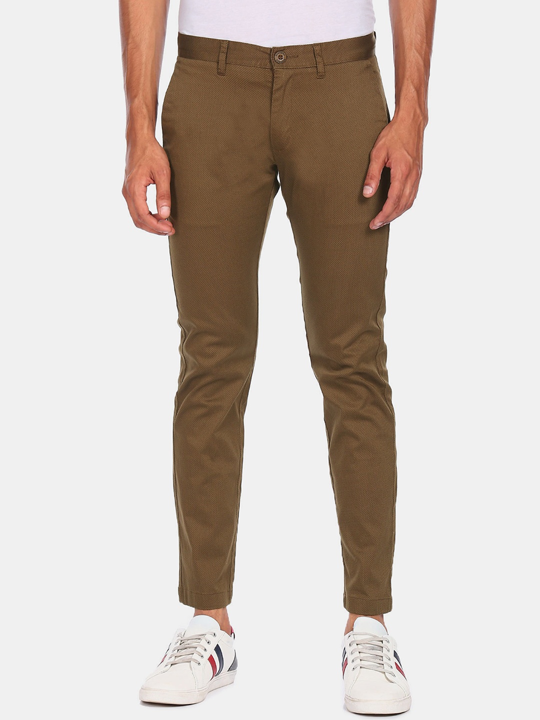 

Ruggers Men Brown Chinos Trousers