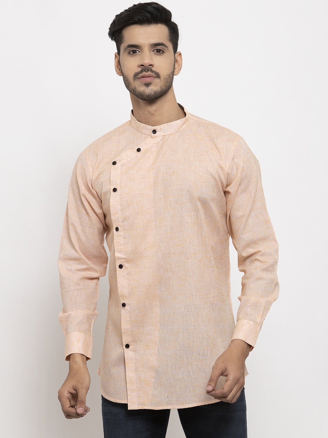 

KLOTTHE Men Beige Khadi Cotton Kurta
