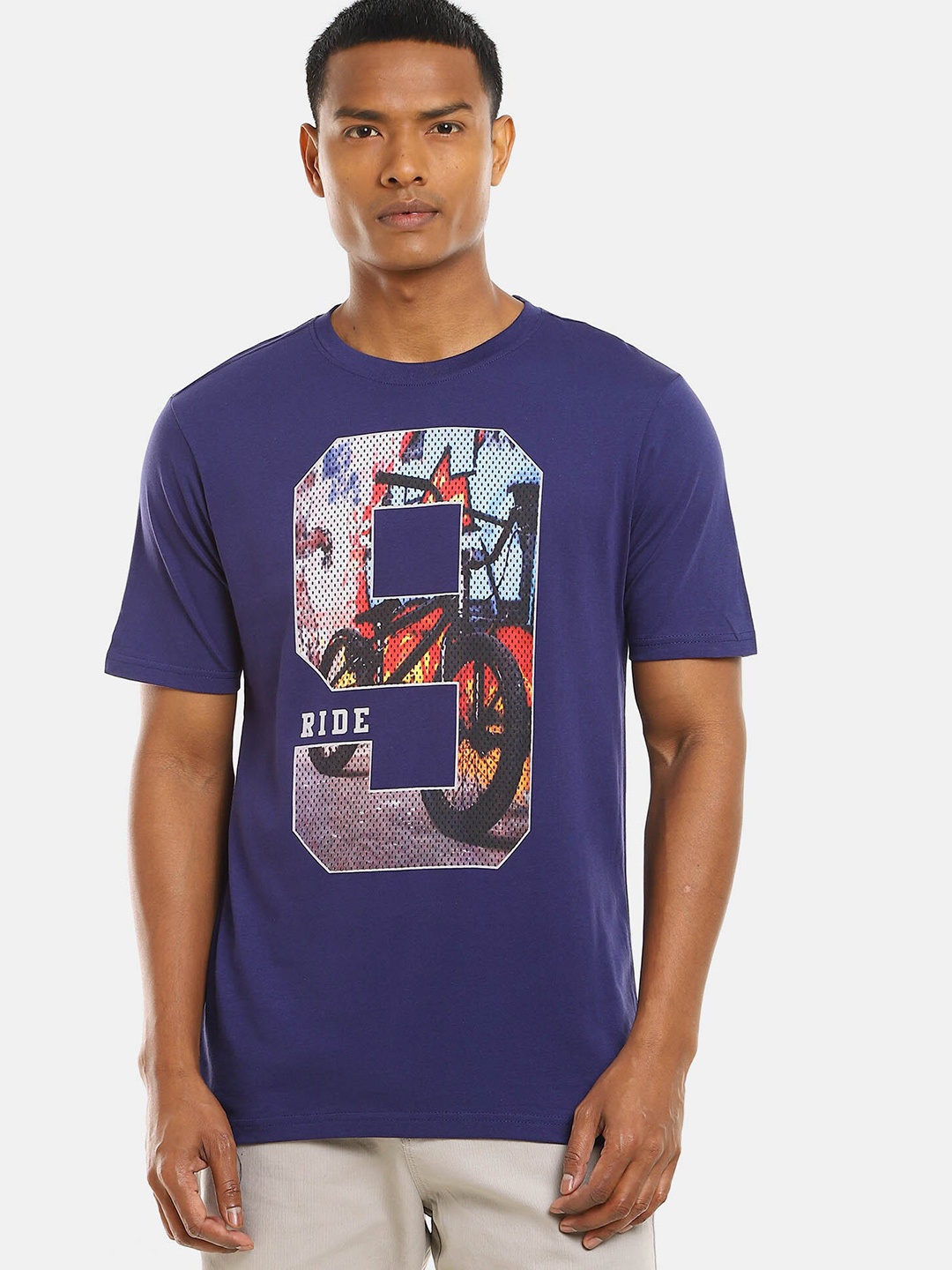 

Colt Men Blue Graphic Printed T-shirt