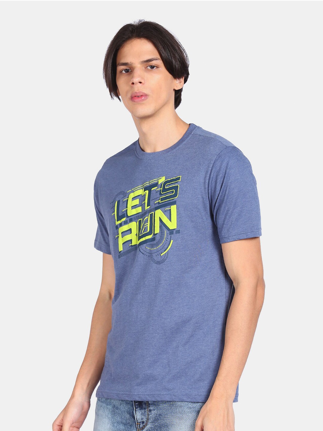 

Colt Men Blue Typography Printed Cotton T-shirt