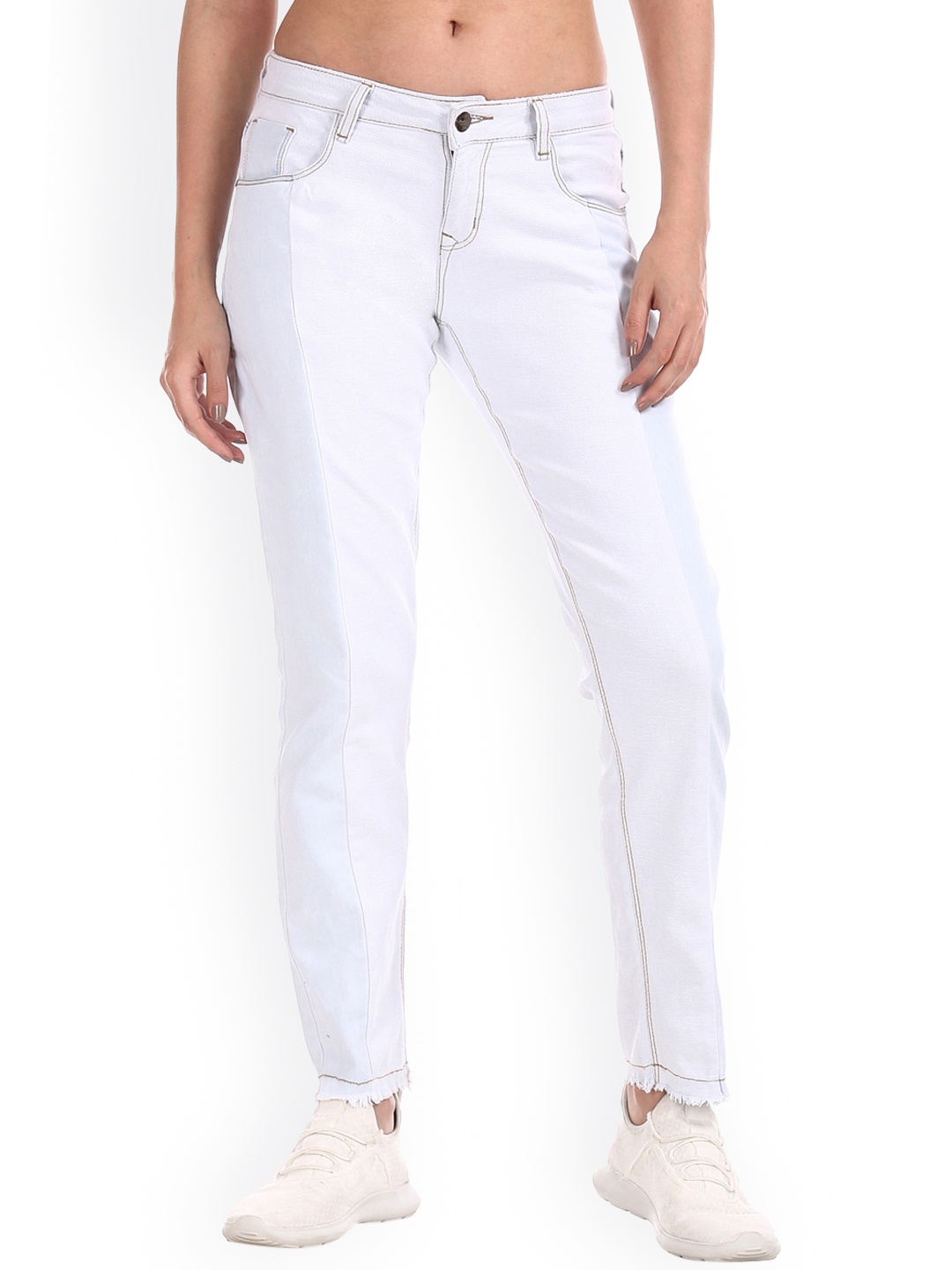 

Cherokee Women Blue & White Colorblocked Slim Fit Jeans