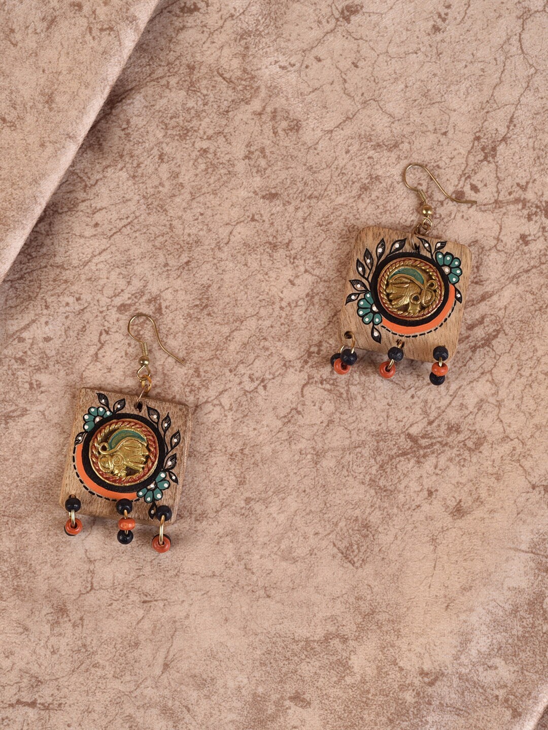 

AAKRITI ART CREATIONS Multicoloured Contemporary Drop Earrings, Multi