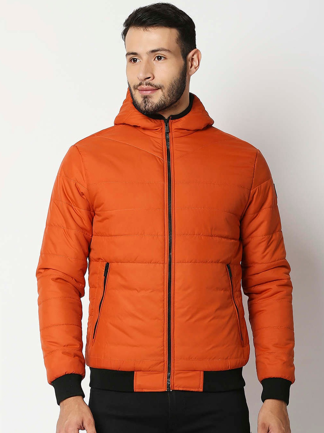

Pepe Jeans Men Orange Longline Puffer Jacket
