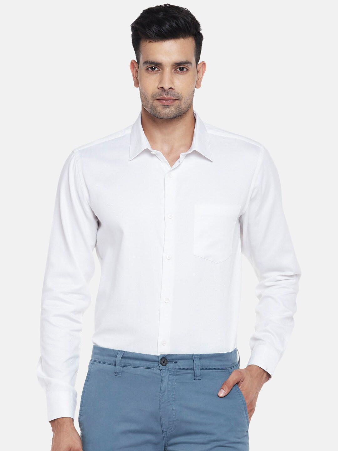 

BYFORD by Pantaloons Men White Slim Fit Formal Shirt