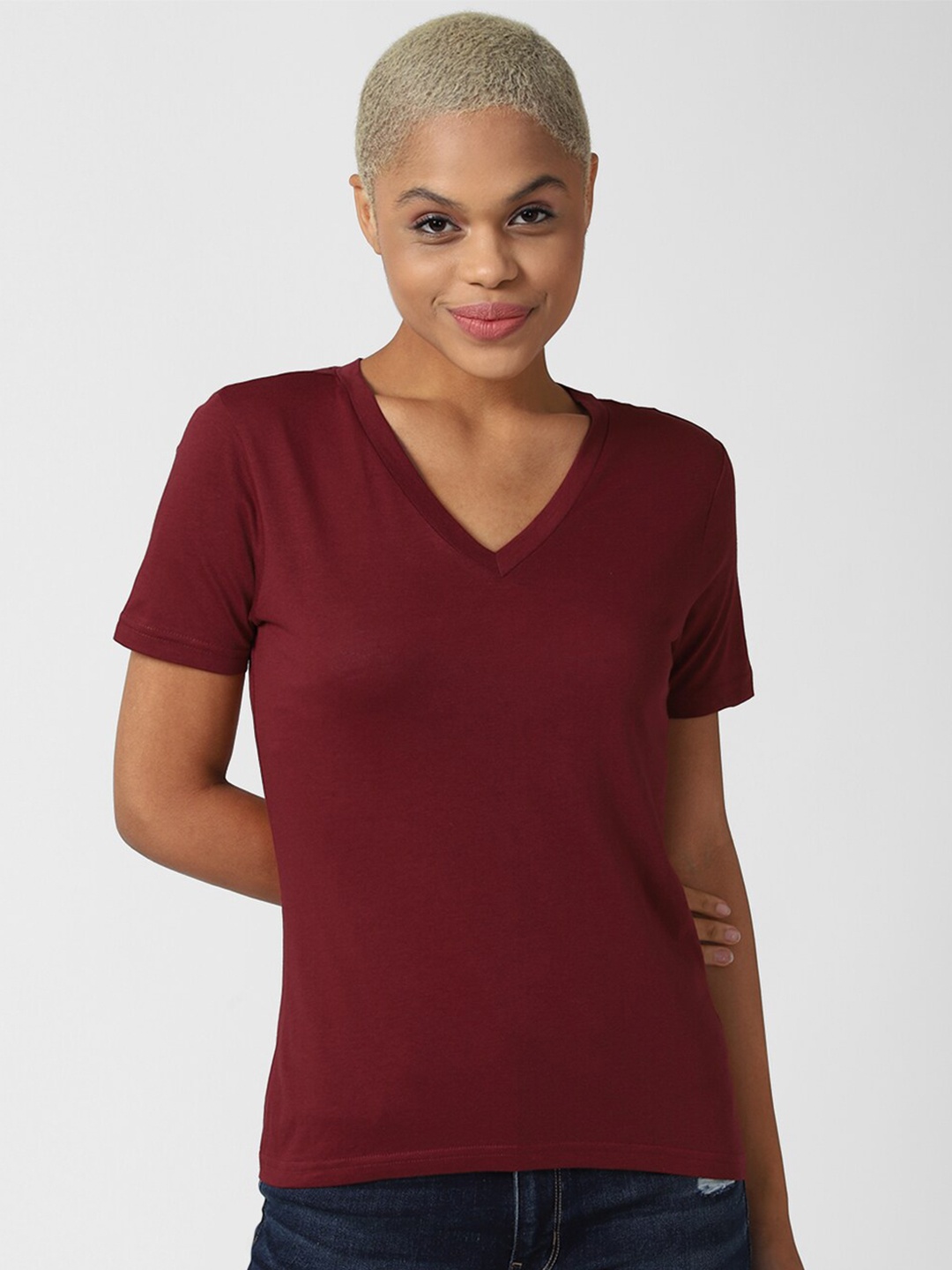 

FOREVER 21 Maroon Regular Top