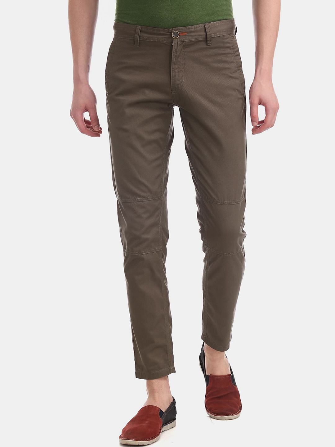 

Cherokee Men Brown Slim Fit Panelled Trousers