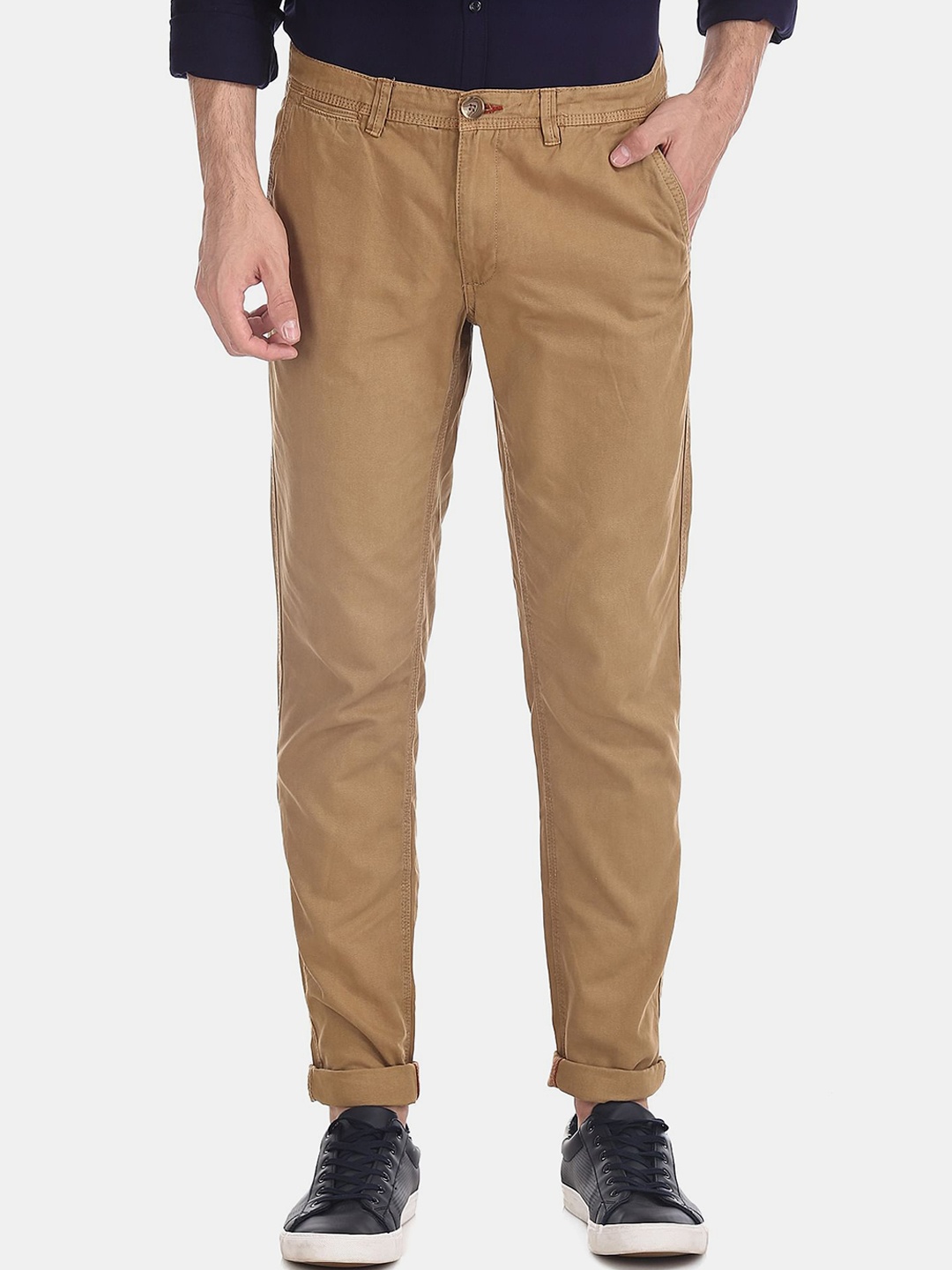 

Cherokee Men Brown Slim Fit Cotton Chinos