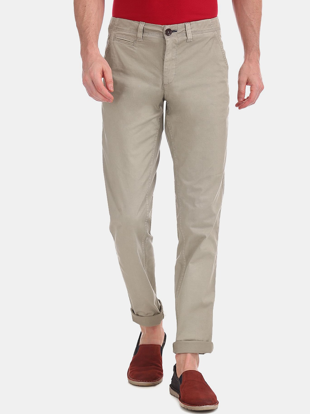 

Cherokee Men Grey Slim Fit Cotton Trousers