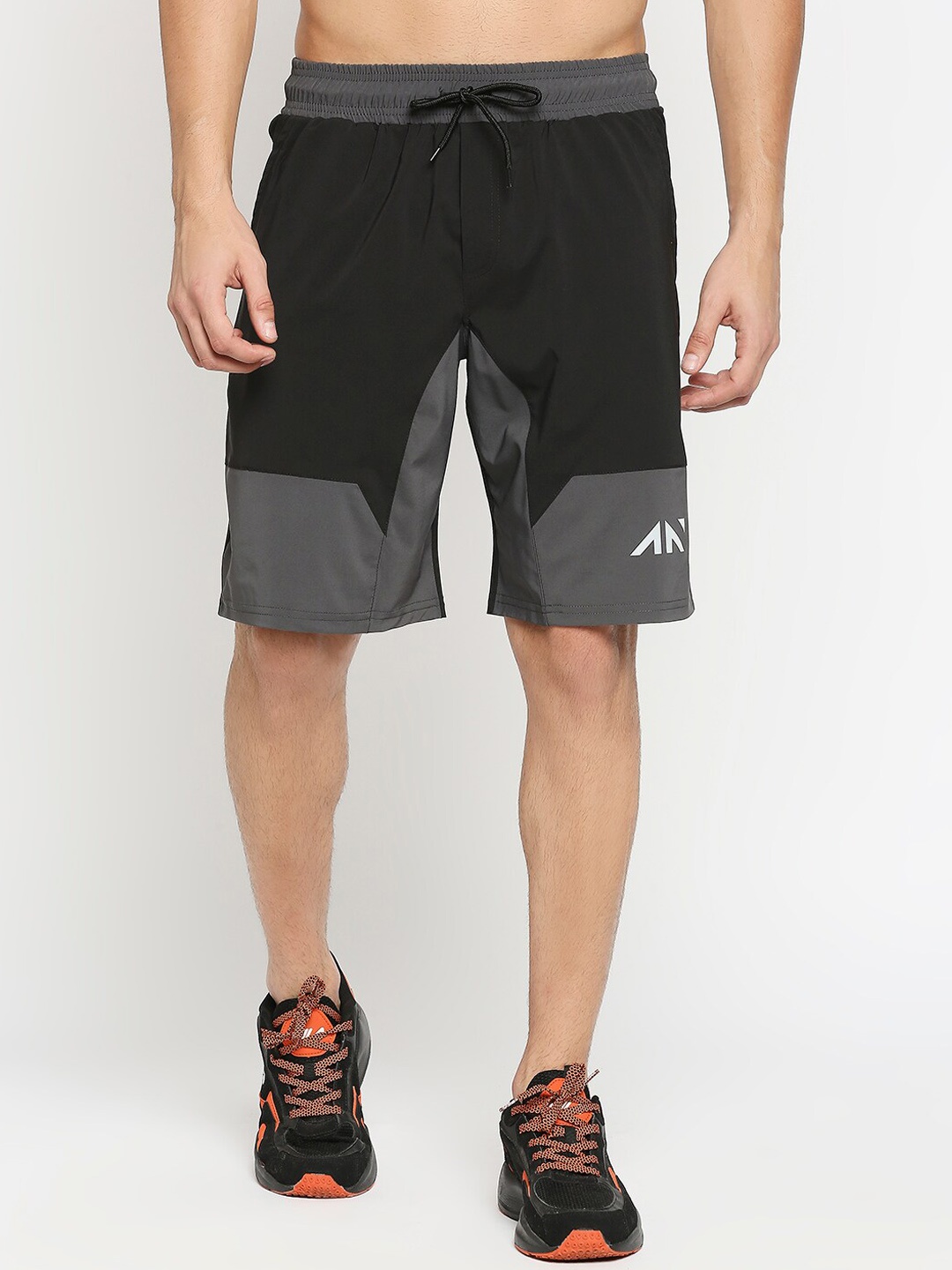 AESTHETIC NATION Men Black Sports Shorts