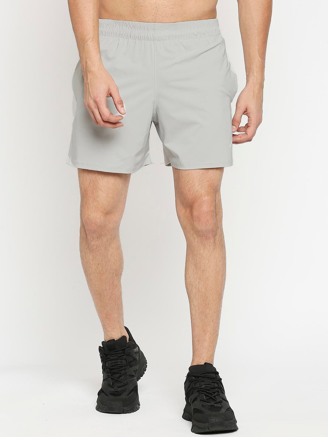 

AESTHETIC NATION Men Grey Sports Shorts