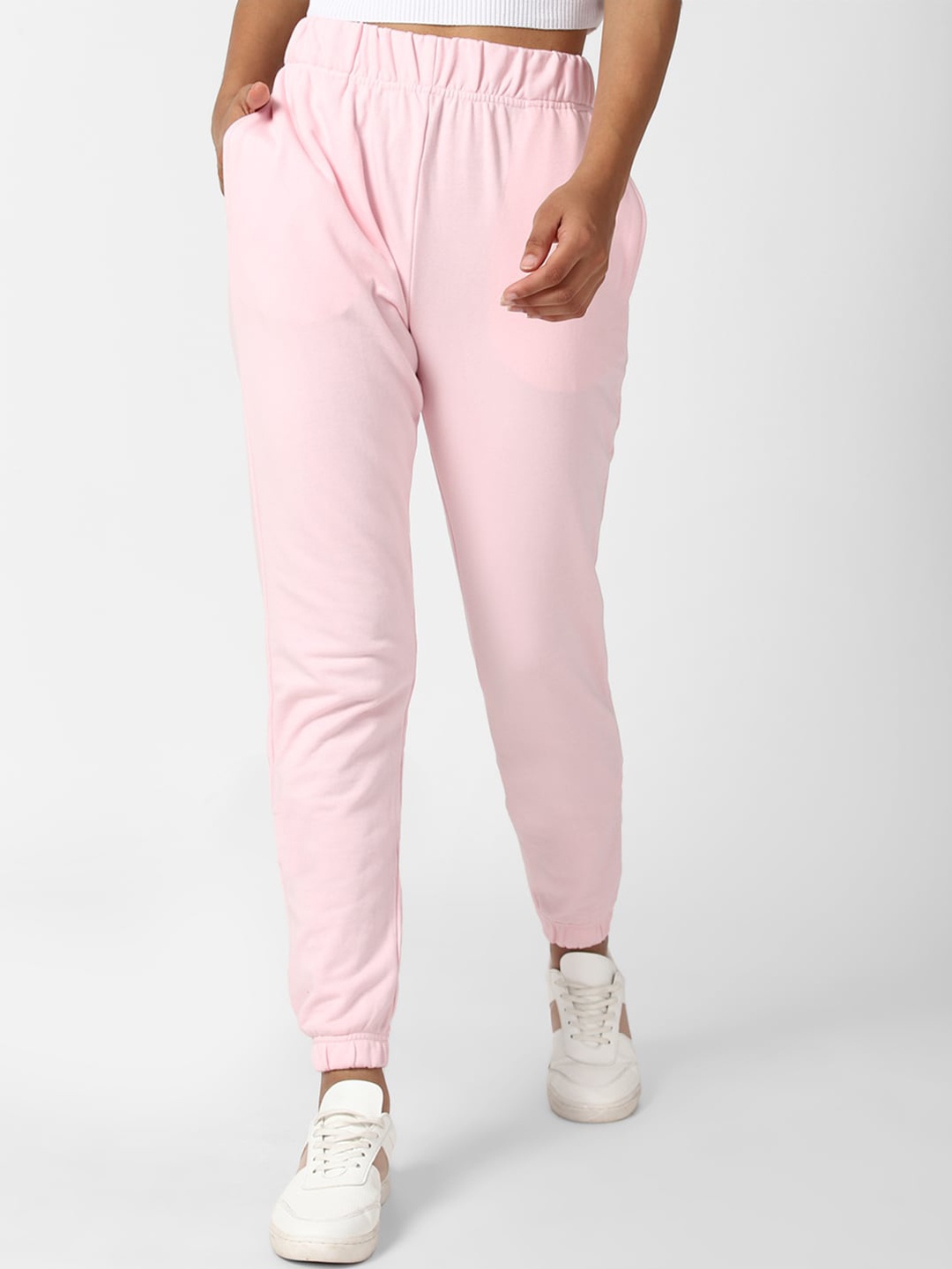 

FOREVER 21 Women Pink Joggers Trousers