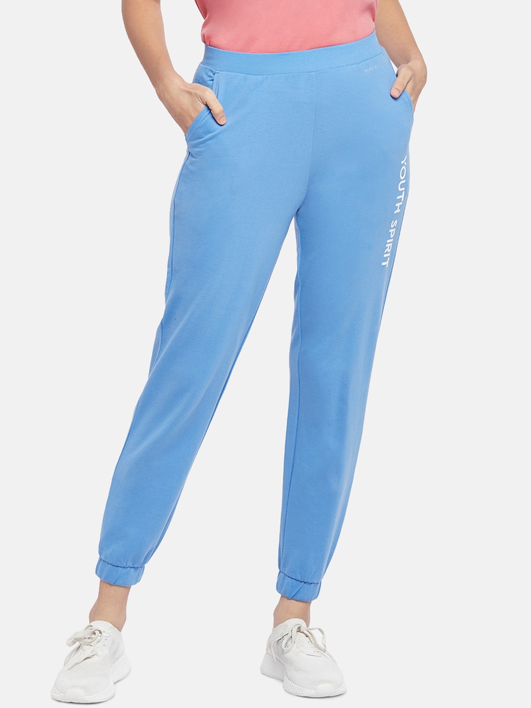 

Ajile by Pantaloons Women Blue Solid Joggers