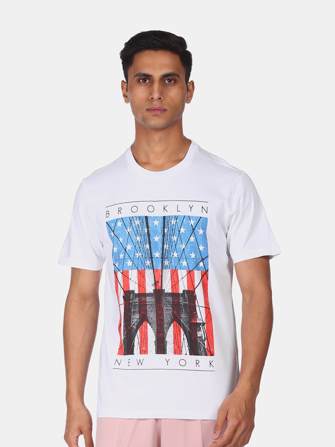 

Aeropostale Men White Graphic Printed T-shirt