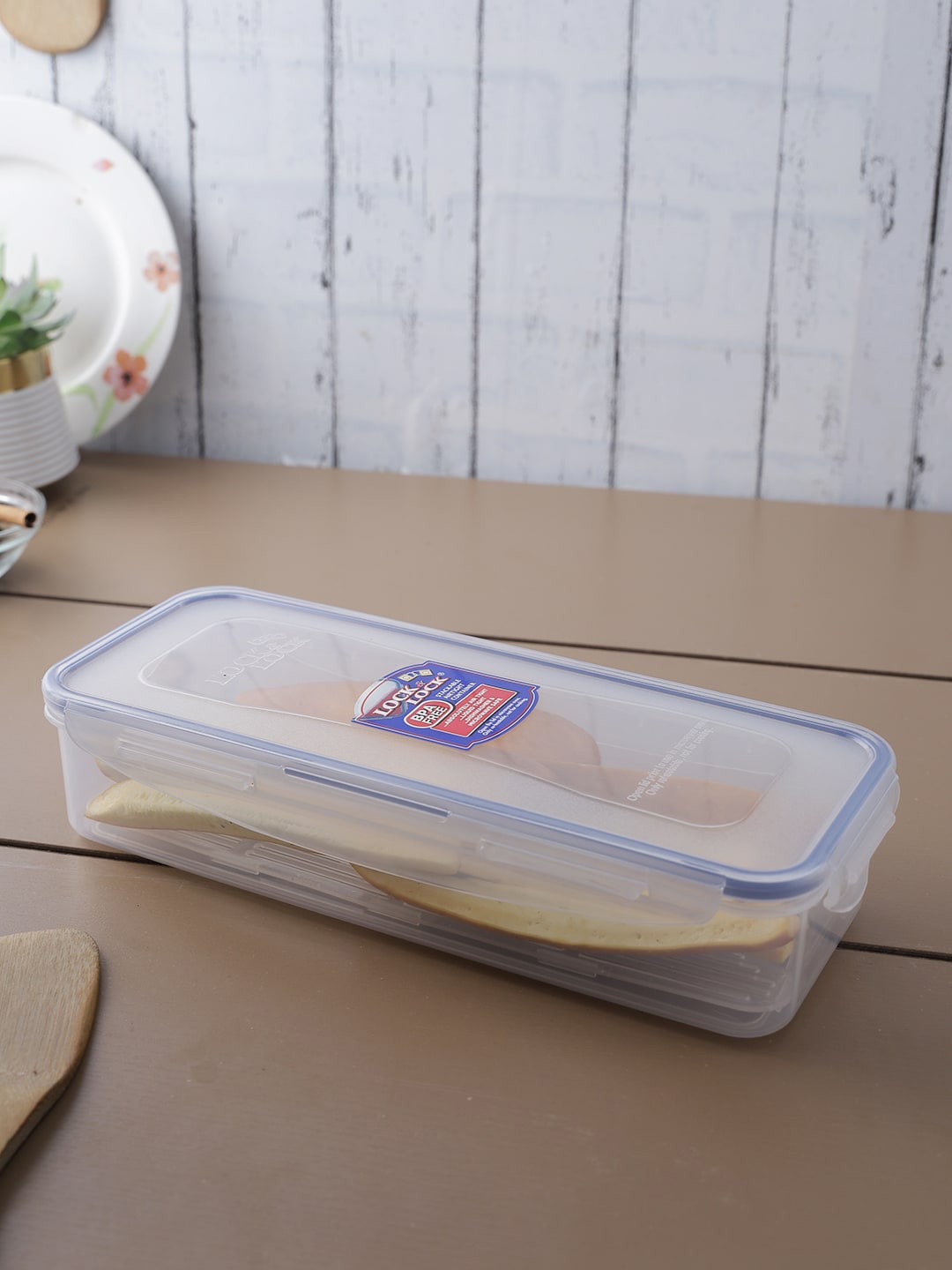 

Lock & Lock Transparent Solid Airtight Food Storage Container With Lid & Tray