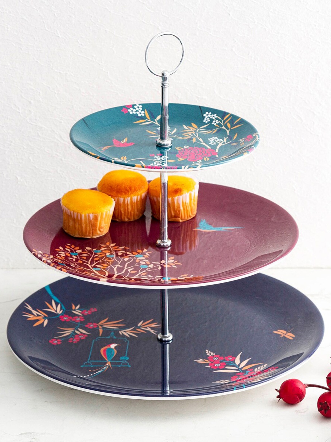

Home Centre Assorted Floral Cake Stand with Handle