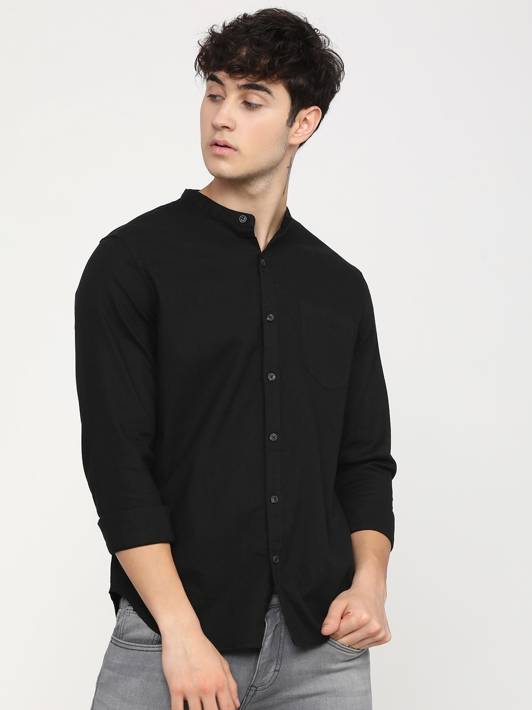 

KETCH Men Black Solid Casual Shirt