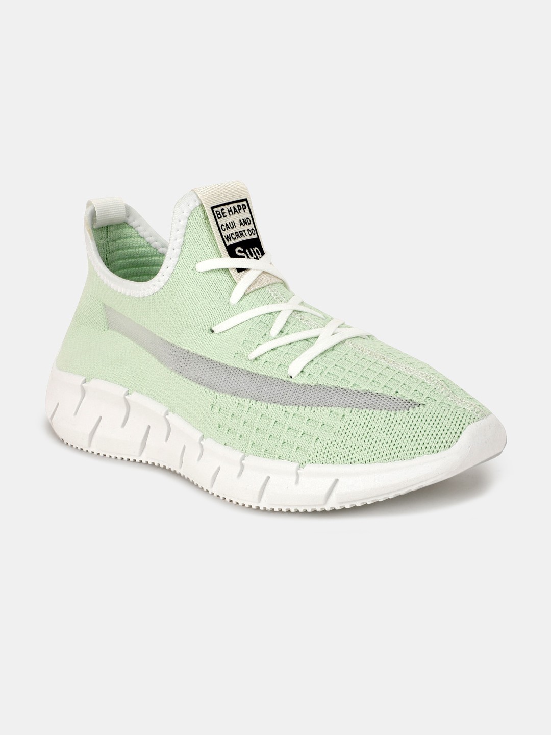 

RapidBox Men Sea Green Woven Design Sneakers