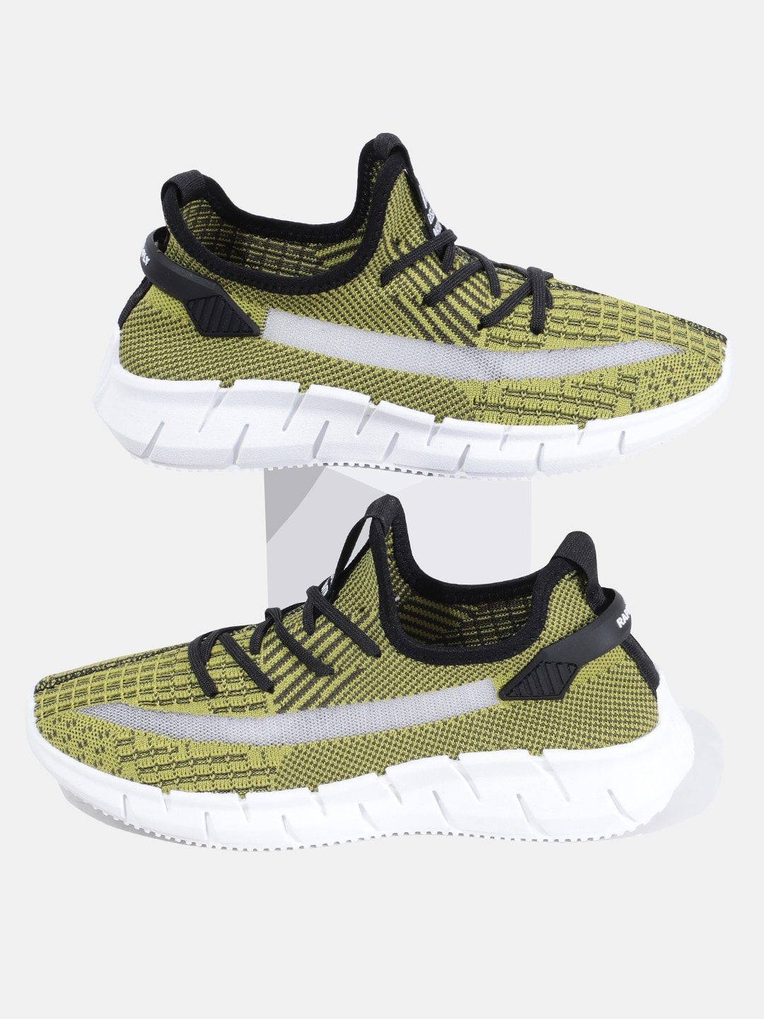 

RapidBox Men Olive Green Woven Design Sneakers