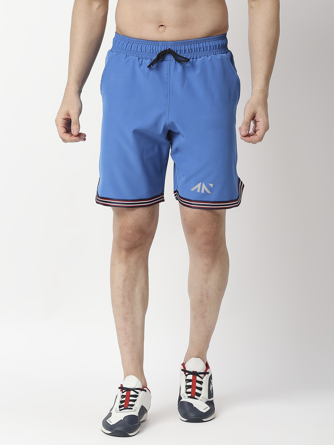 

AESTHETIC NATION Men Blue Loose Fit Training or Gym Sports Shorts