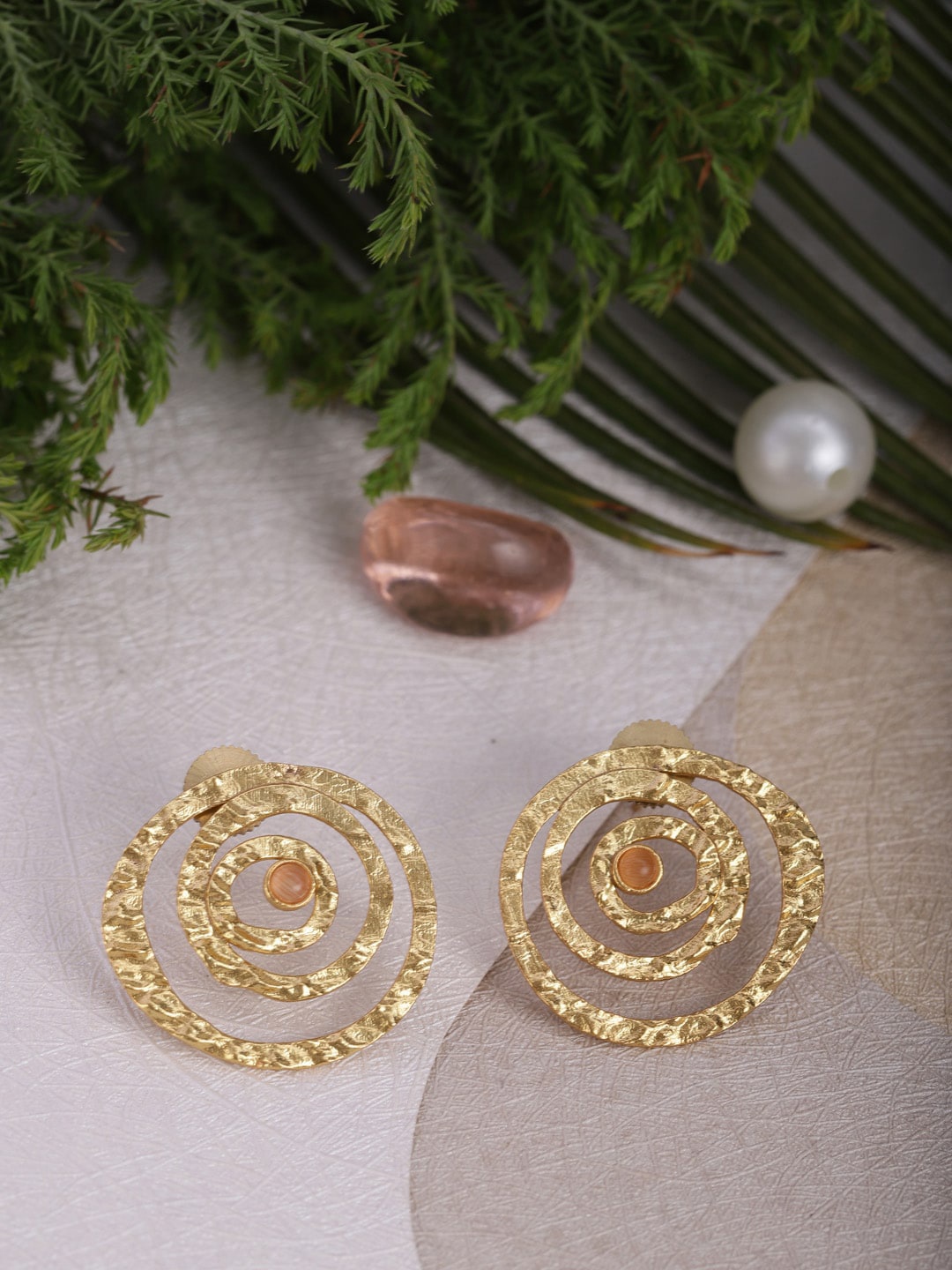 

Berserk Gold-Toned Contemporary Studs Earrings