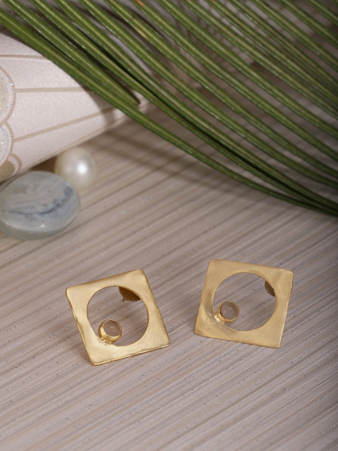 

Berserk Gold-Toned Contemporary Studs Earrings