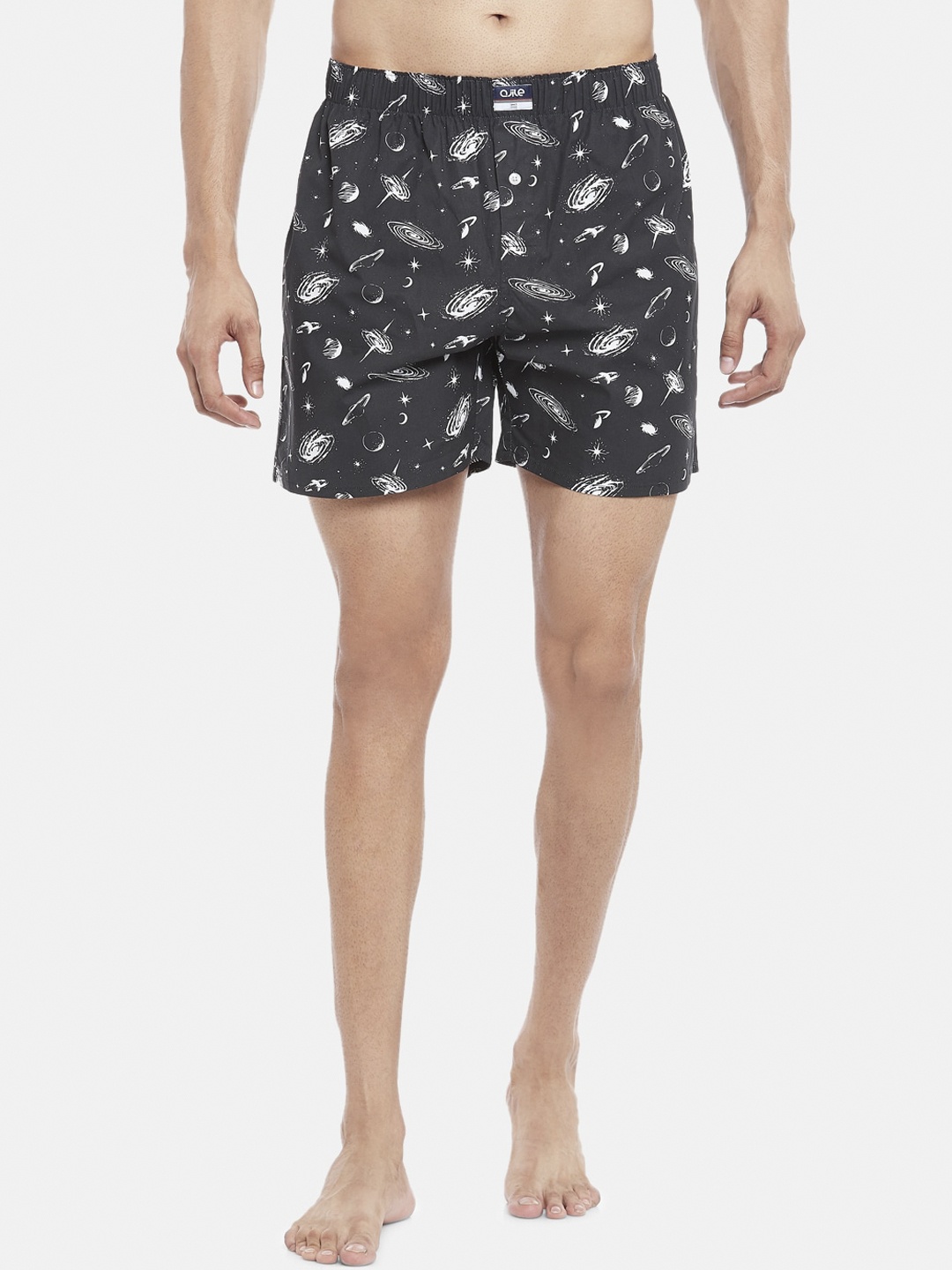 

Ajile by Pantaloons Men Black & White Printed Pure Cotton Boxers 8905172701439