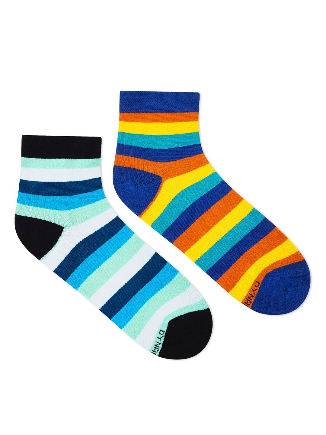 

Dynamocks Unisex Pack Of 2 Striped Ankle Length Socks, Blue