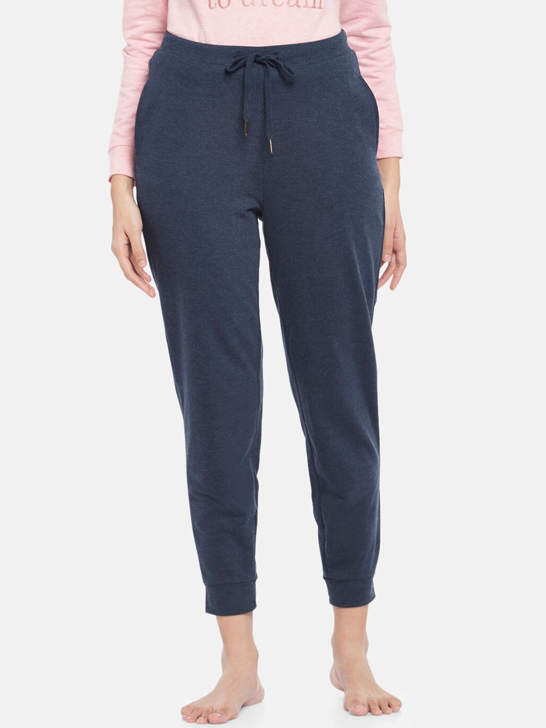 

Dreamz by Pantaloons Women Navy Blue Cotton Lounge Pants