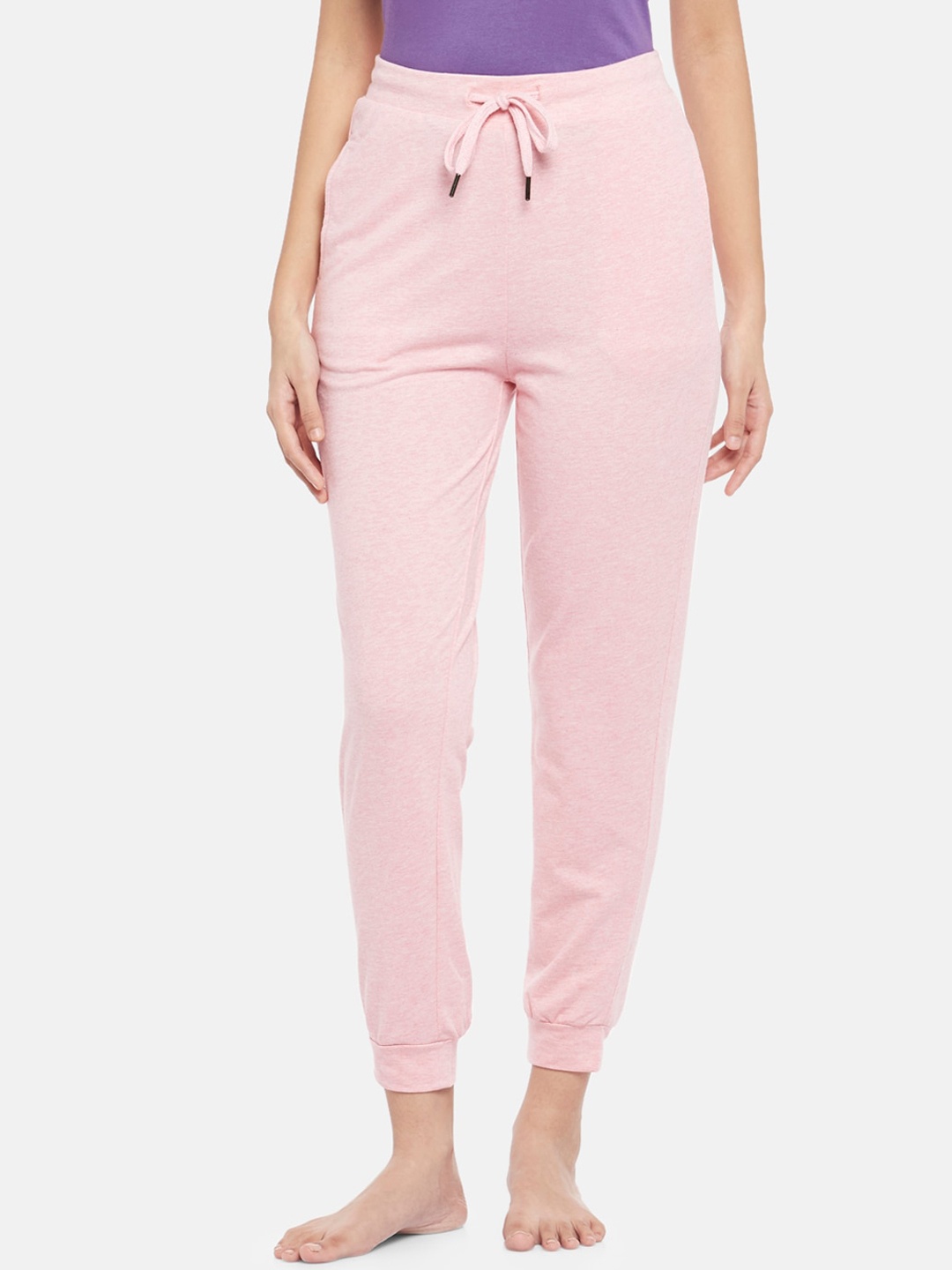 

Dreamz by Pantaloons Women Peach Knitted Lounge Pants