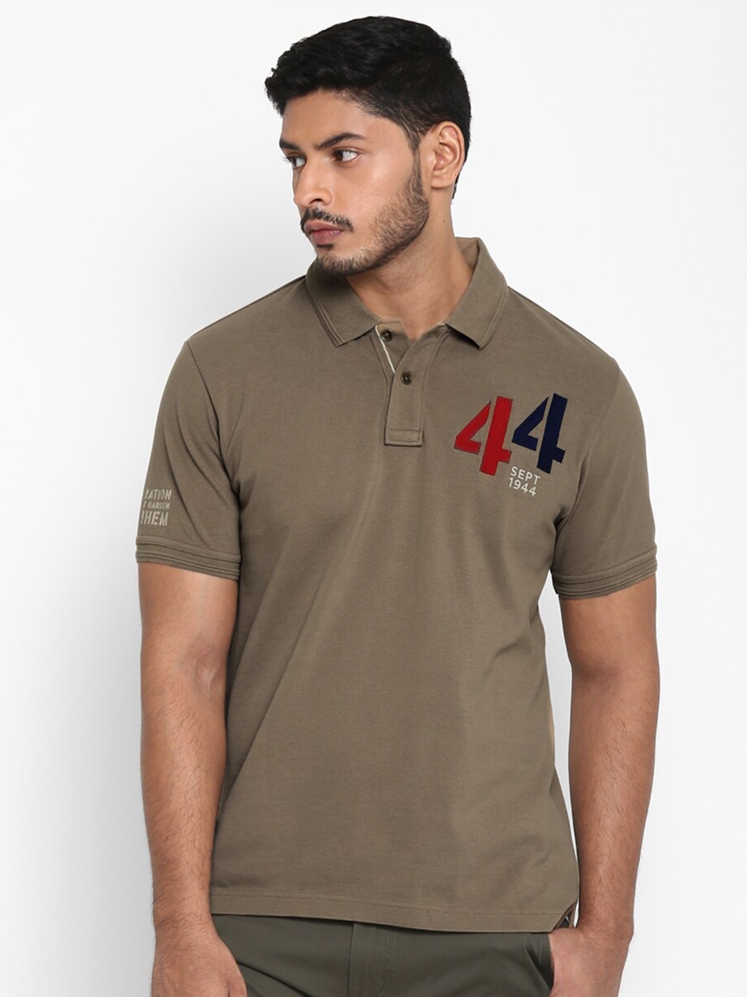 

Royal Enfield Men Brown Polo Collar T-shirt