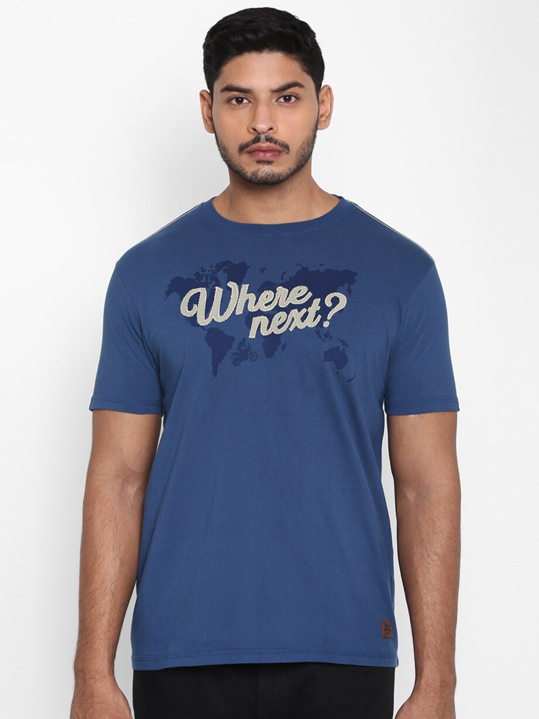 

Royal Enfield Men Blue Typography Printed T-shirt