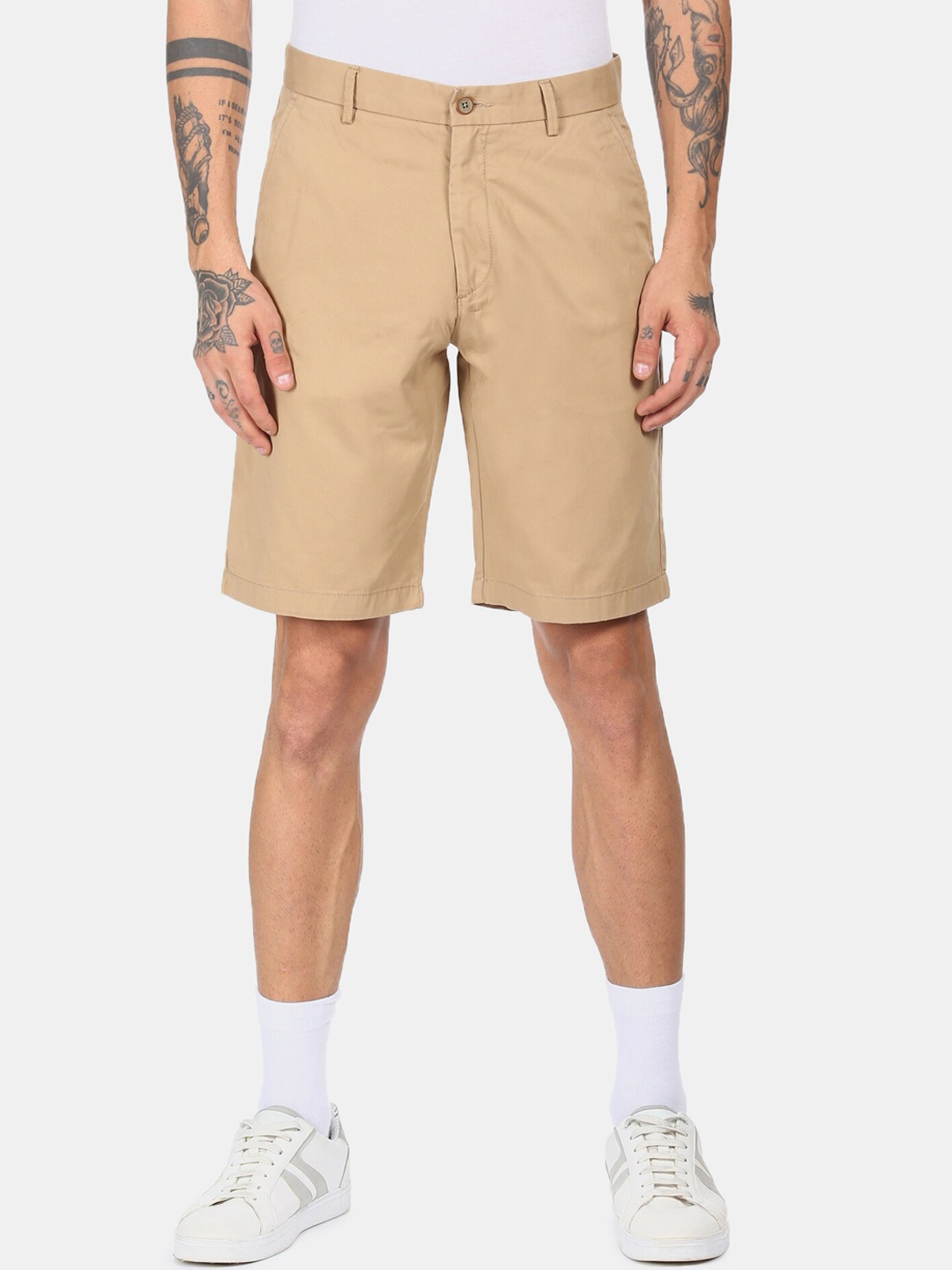 Arrow Sport Men Beige Regular Shorts