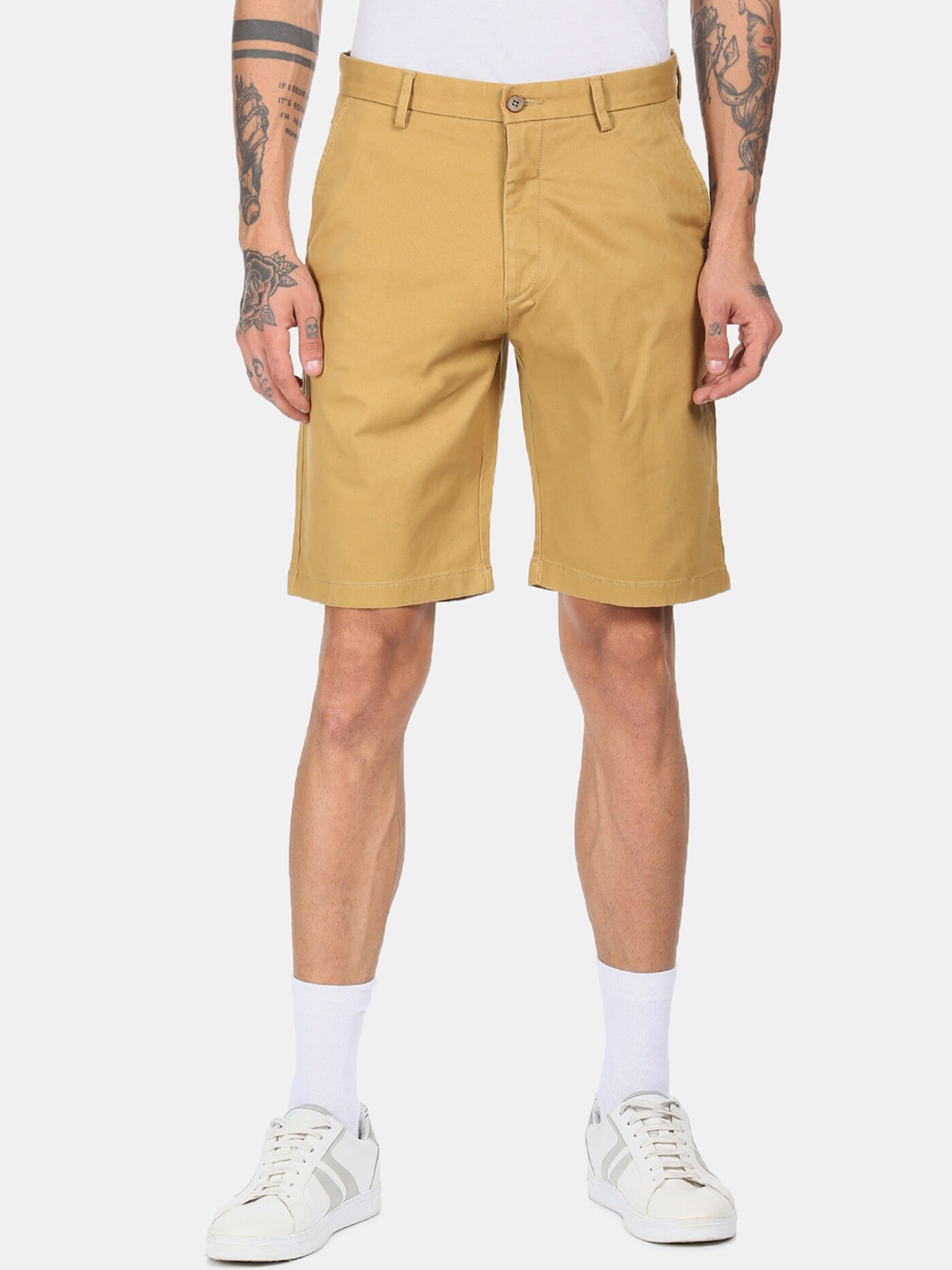 

Arrow Sport Men Khaki Regular Shorts