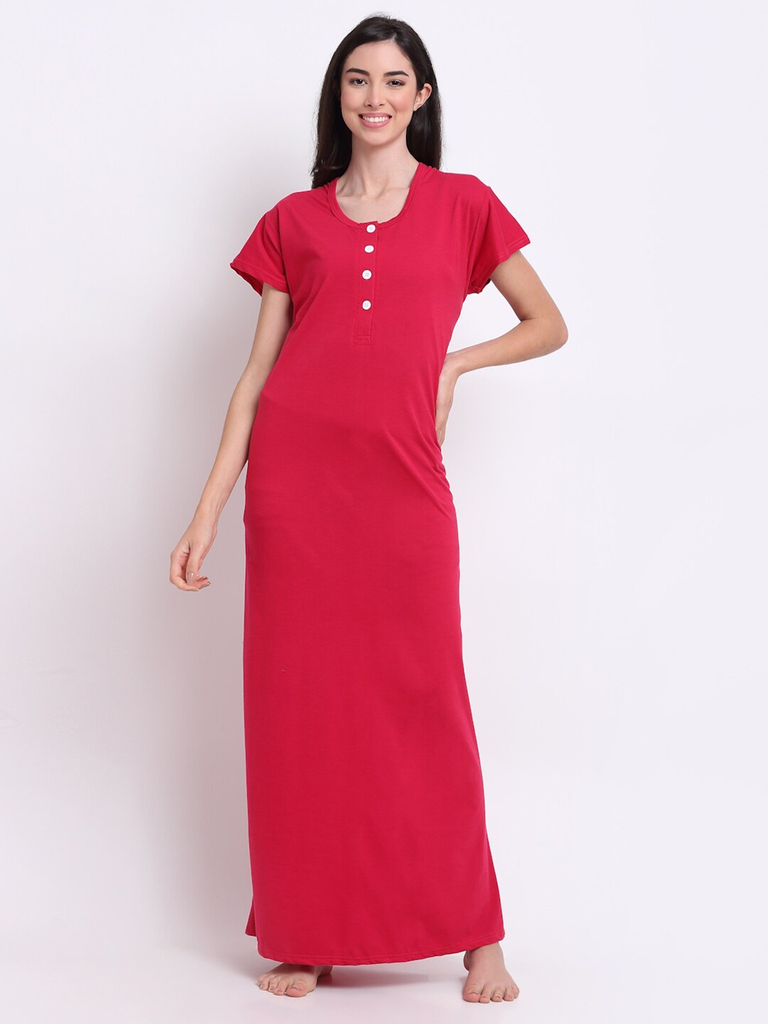 

Secret Wish Pink Maxi Pure Cotton Nightdress