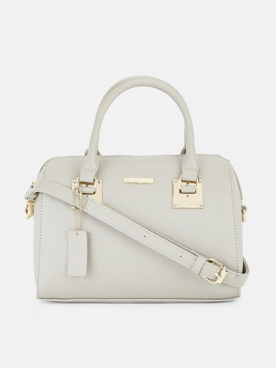 

Forever Glam by Pantaloons Grey PU Structured Handheld Bag