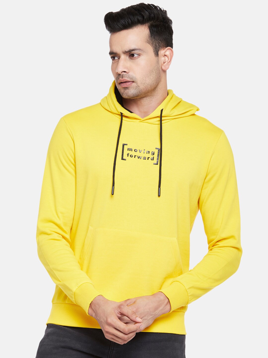

People Men Yellow Sweatshirt