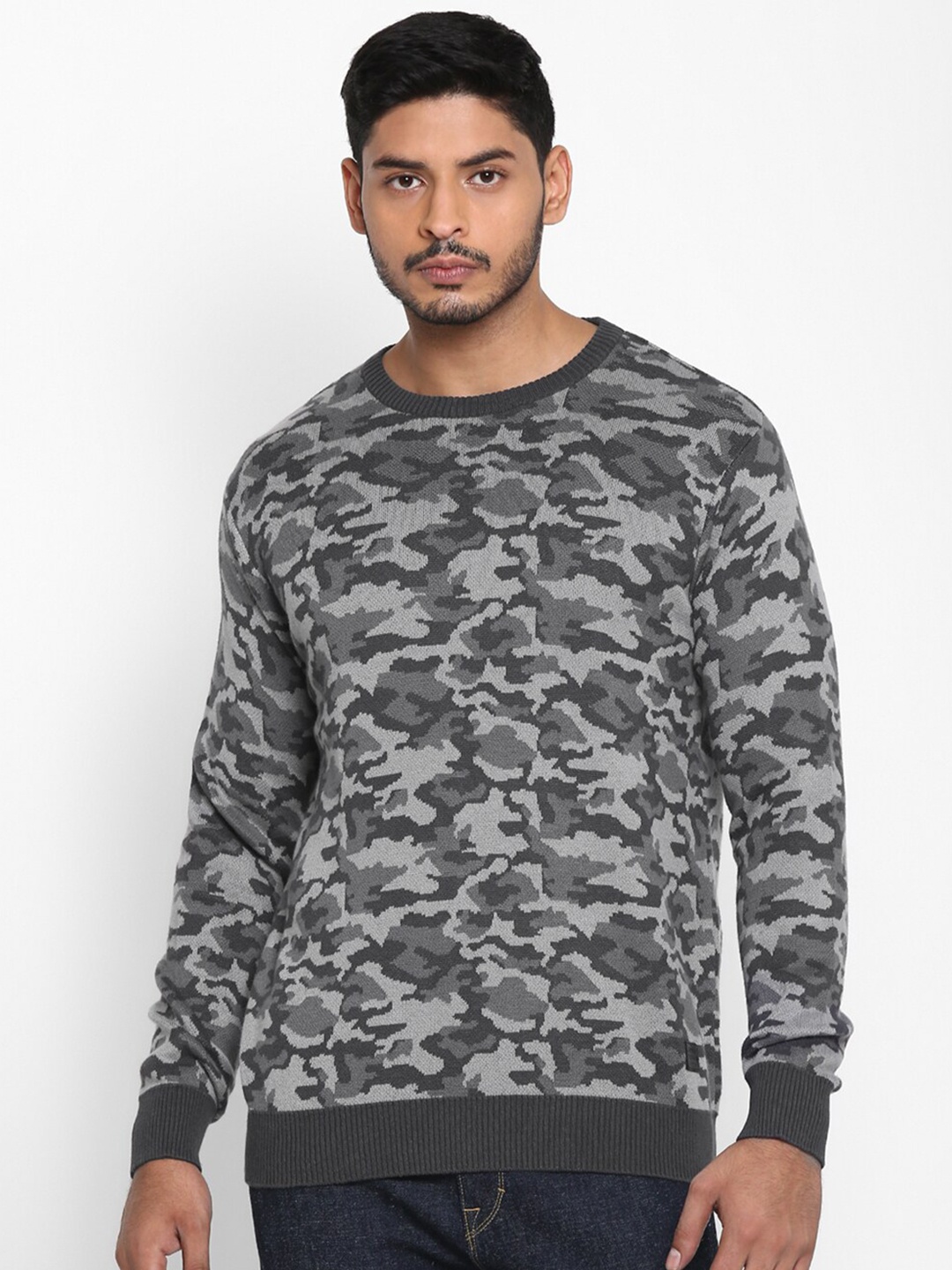 

Royal Enfield Men Grey Printed Pullover