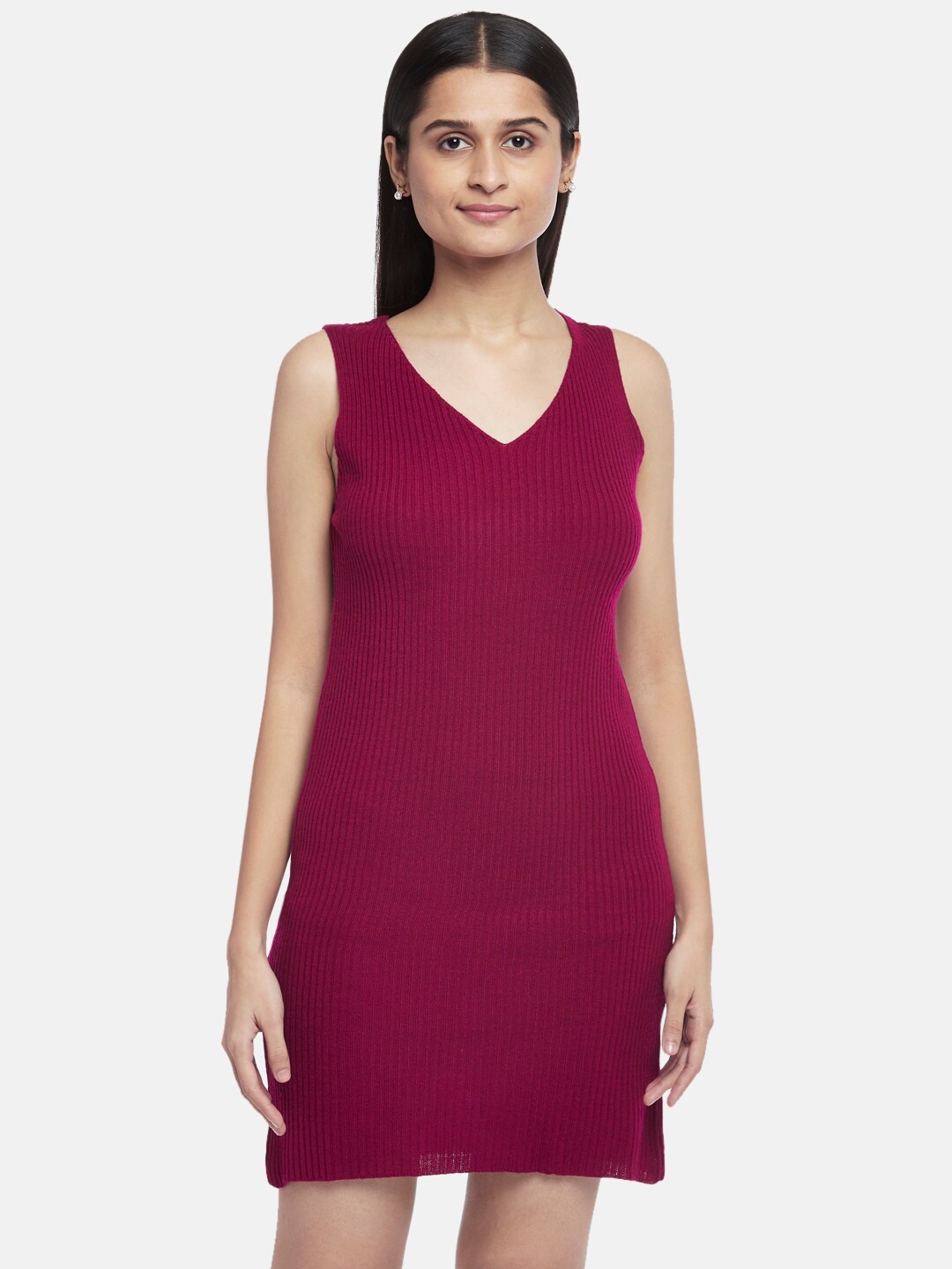 

People Mauve Sheath Dress