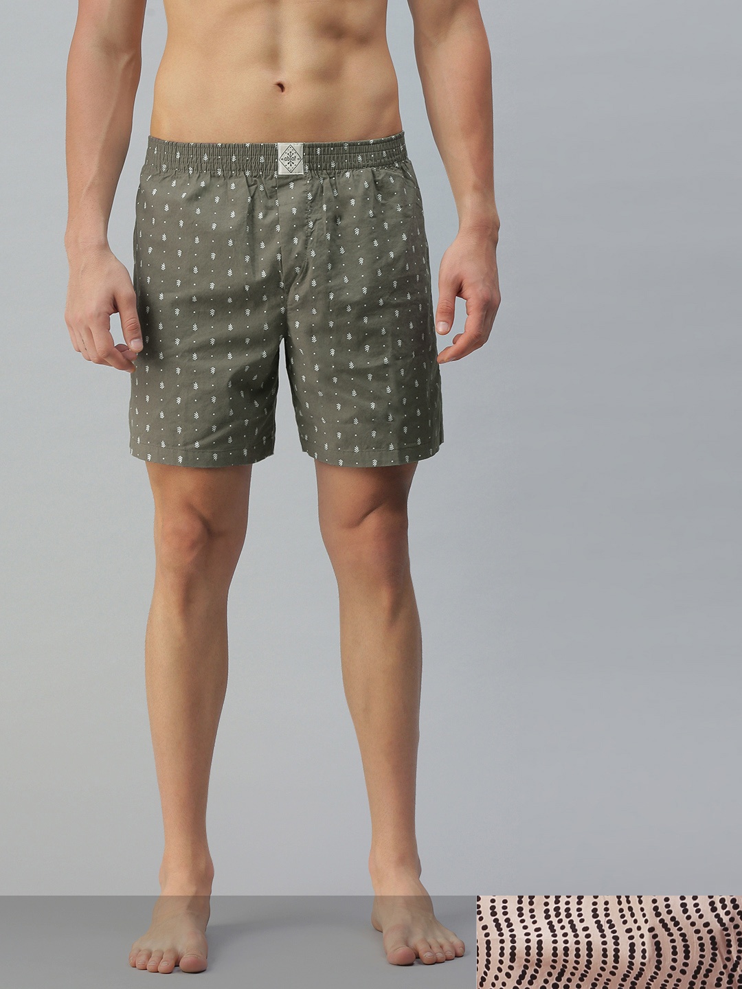 

abof Men Pack Of 2 Printed Pure Cotton Boxers BOA21AMCWBS5346342, Green
