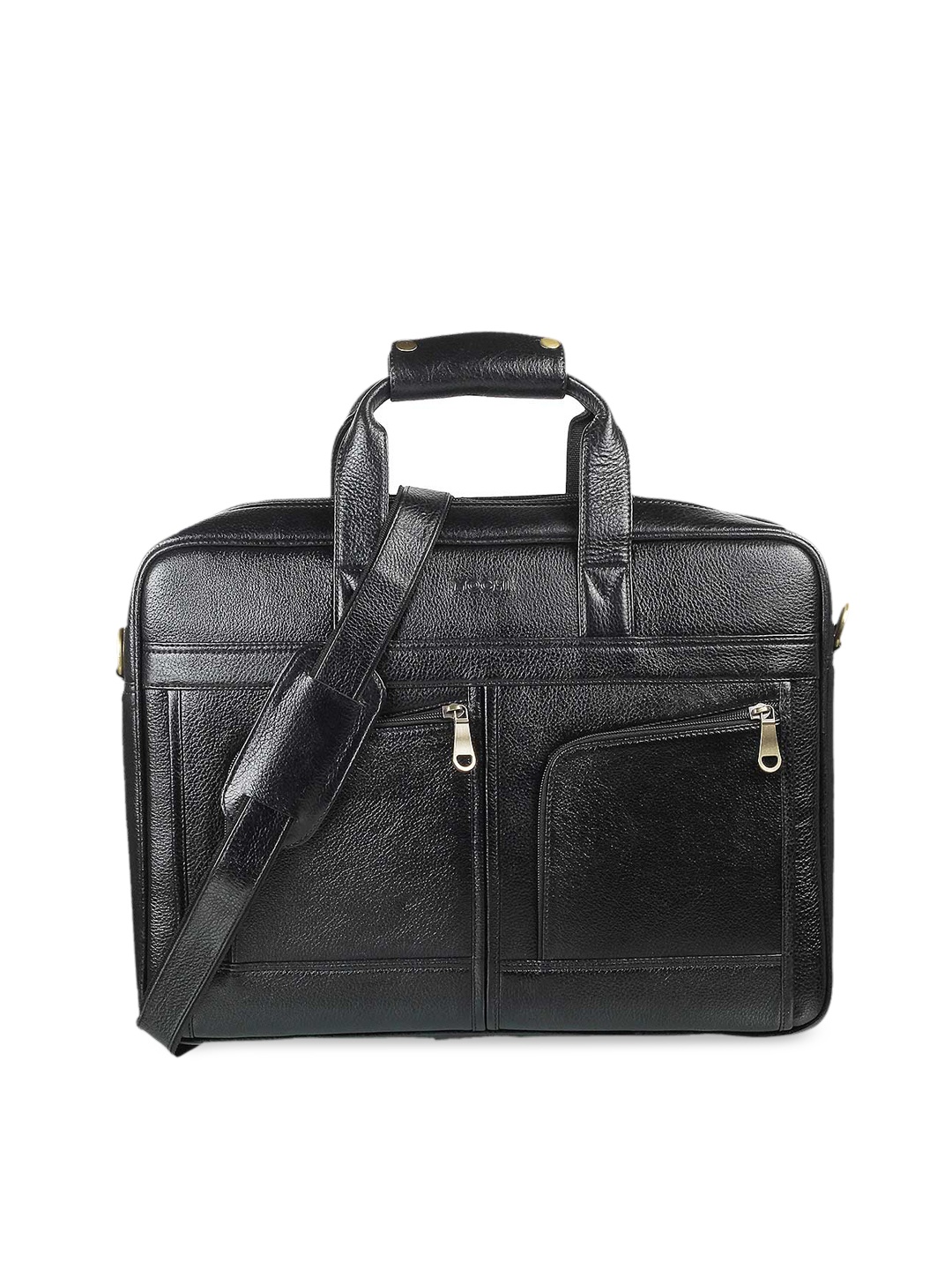 

Mochi Women Black Leather Laptop Bag