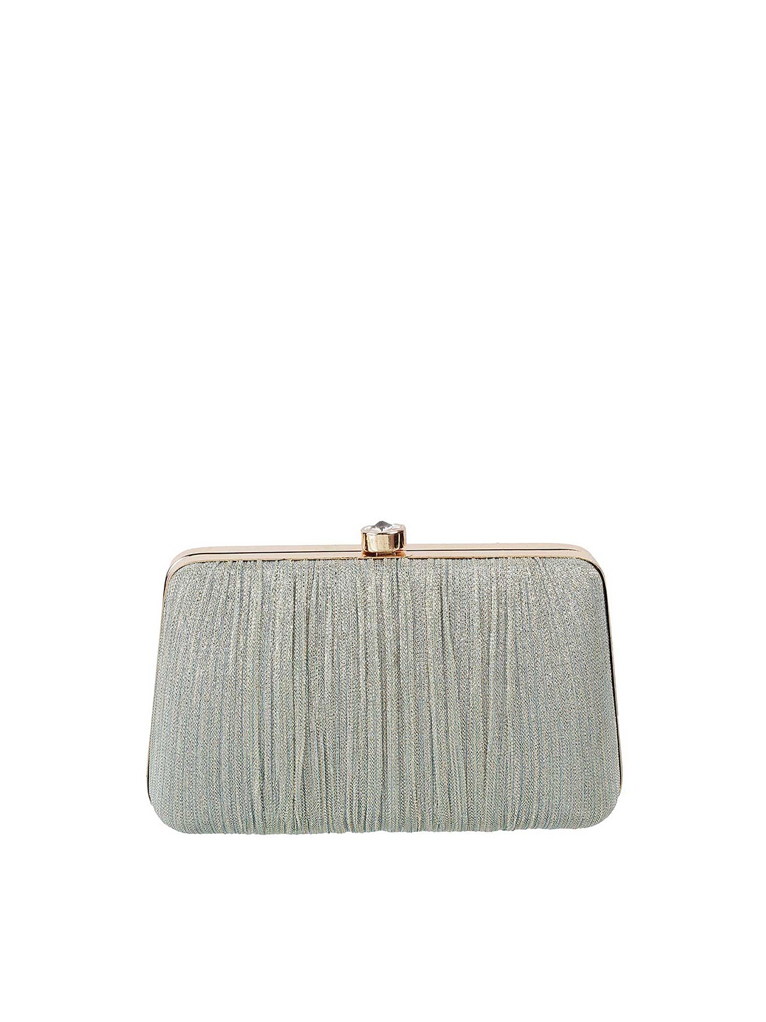 

Mochi Green Textured Box Clutch