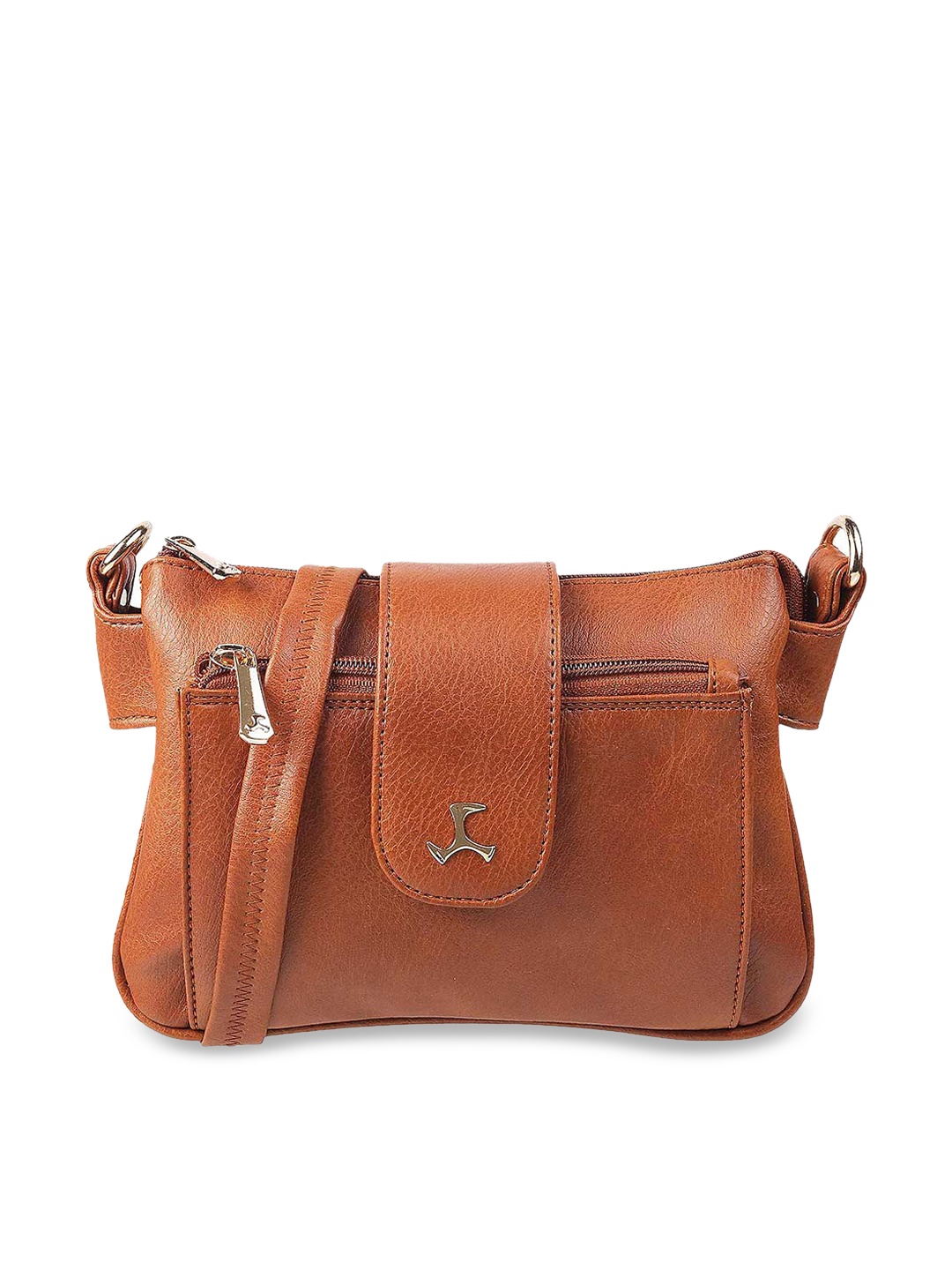 

Mochi Tan PU Structured Sling Bag