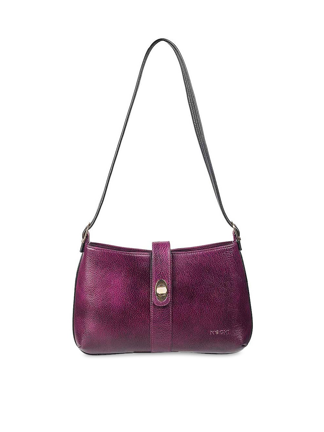 

Mochi Purple Leather Bowling Sling Bag