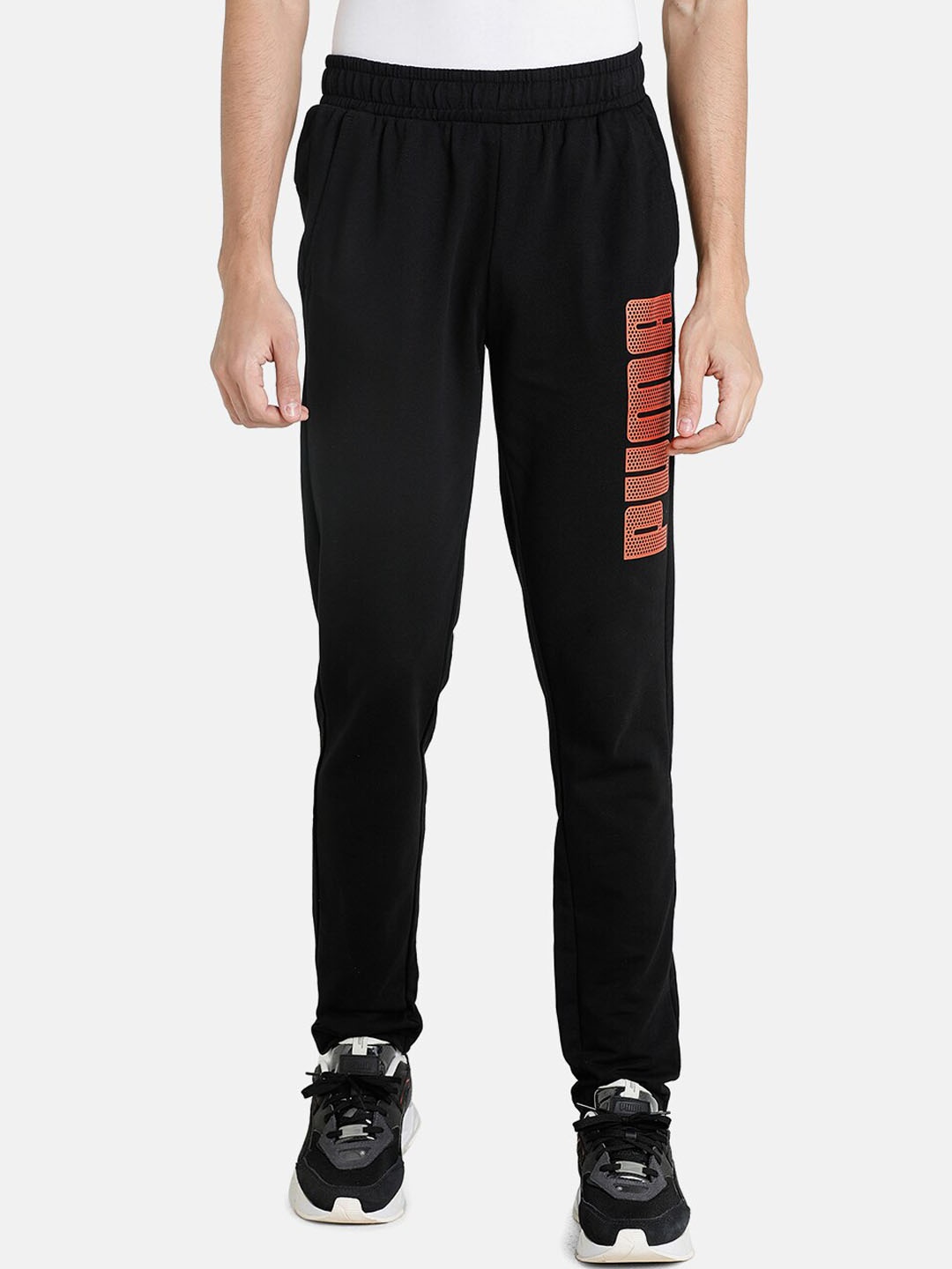 

Puma Men Slim Fit Brand Logo Printed Track Pants, Black