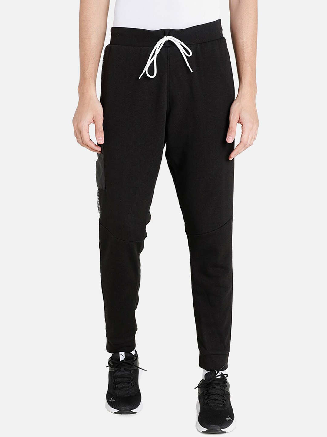 

Puma Men Black Solid Knitted Track Pants