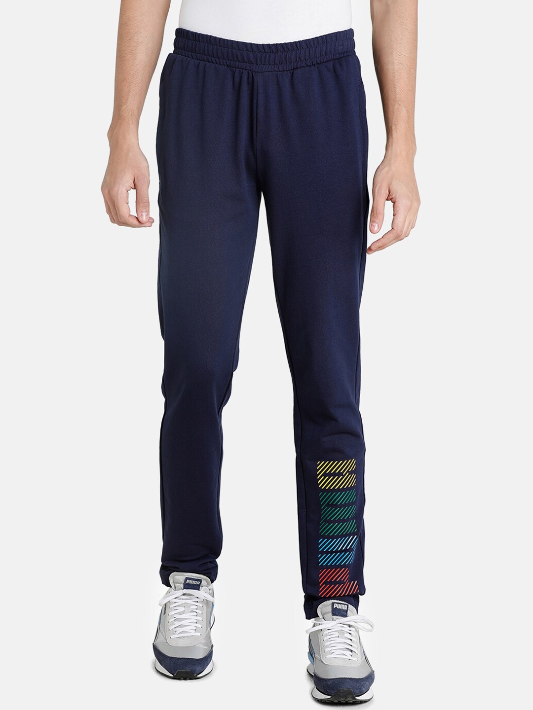 

Puma Men Solid Slim Fit Track Pants, Navy blue