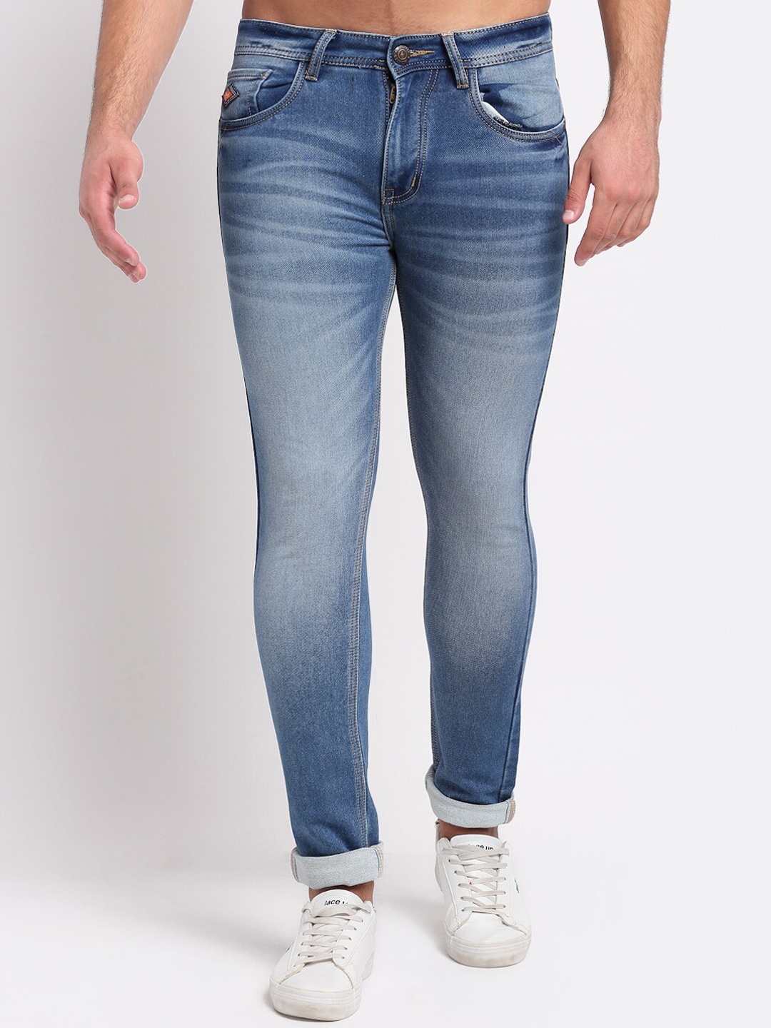 

LOUIS STITCH Men Blue Comfort Slim Fit Heavy Fade Stretchable Jeans
