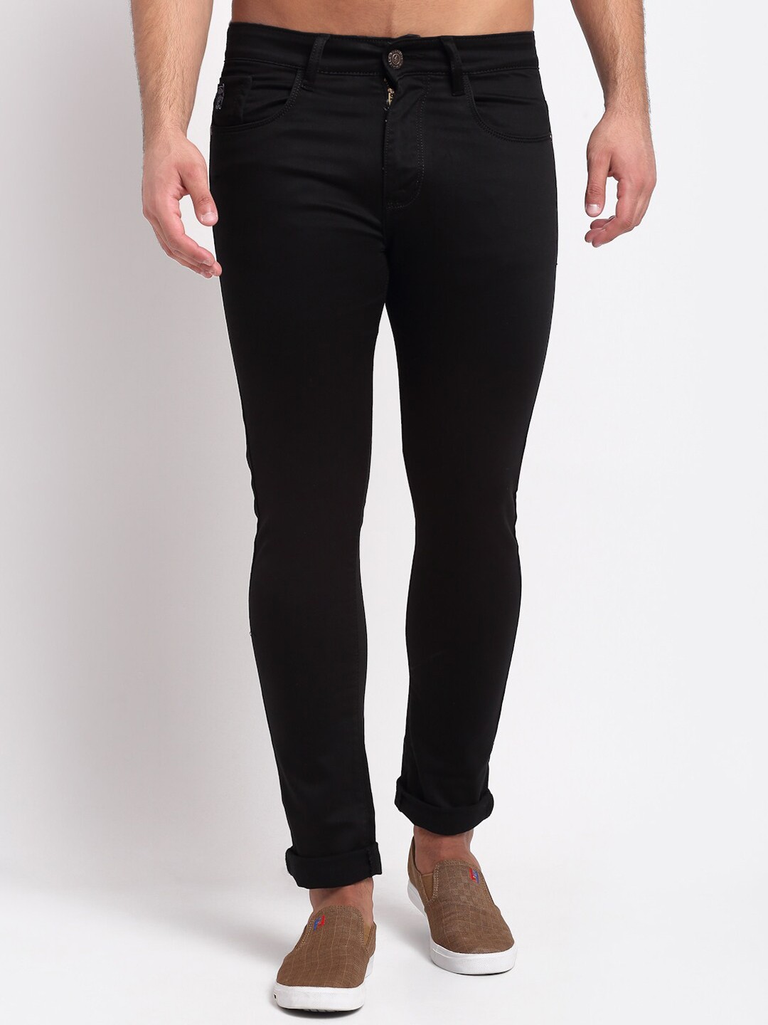 

LOUIS STITCH Men Black Solid Comfort Slim Fit Stretchable Jeans