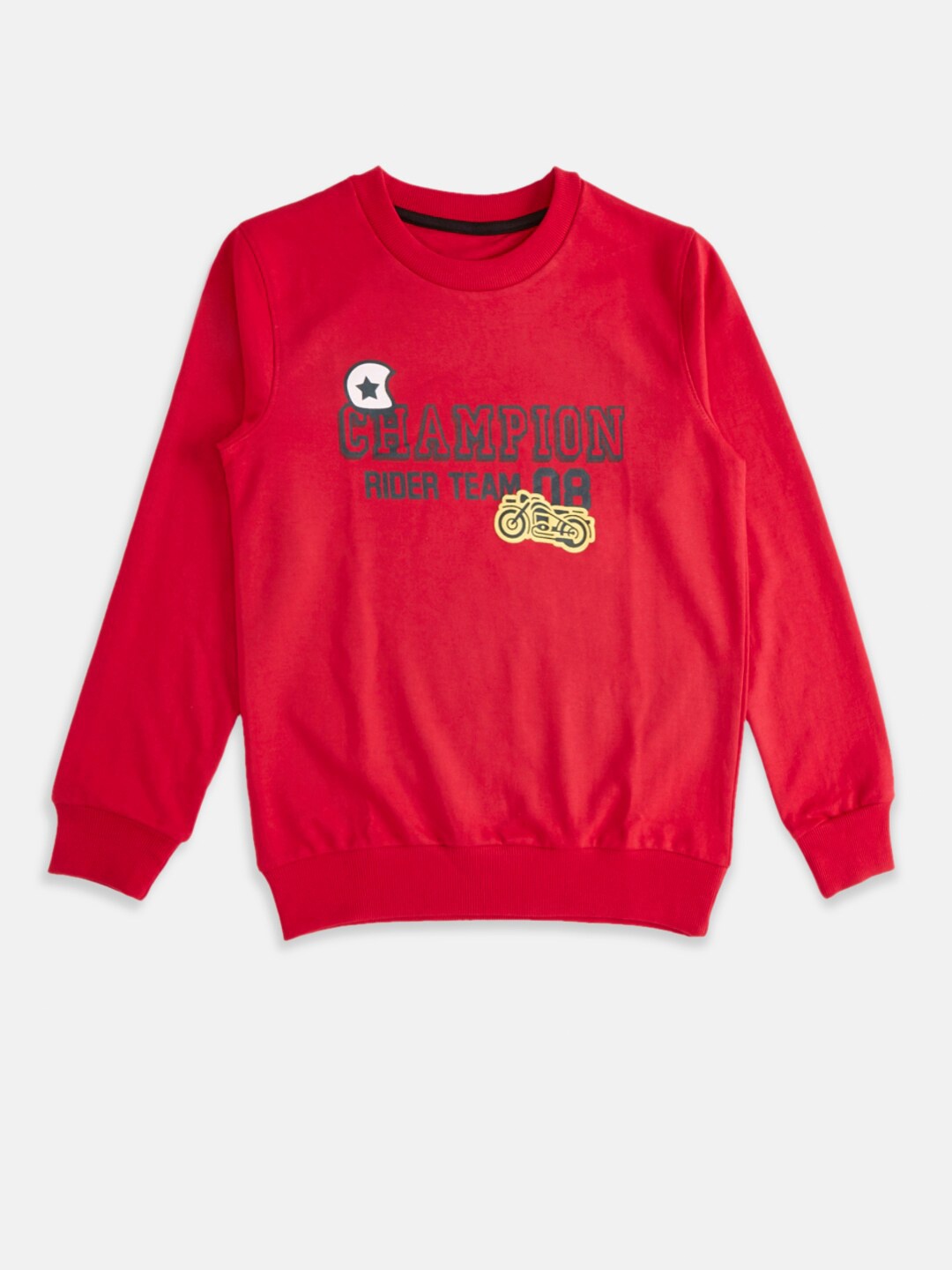 

Pantaloons Junior Boys Red Printed Sweatshirt