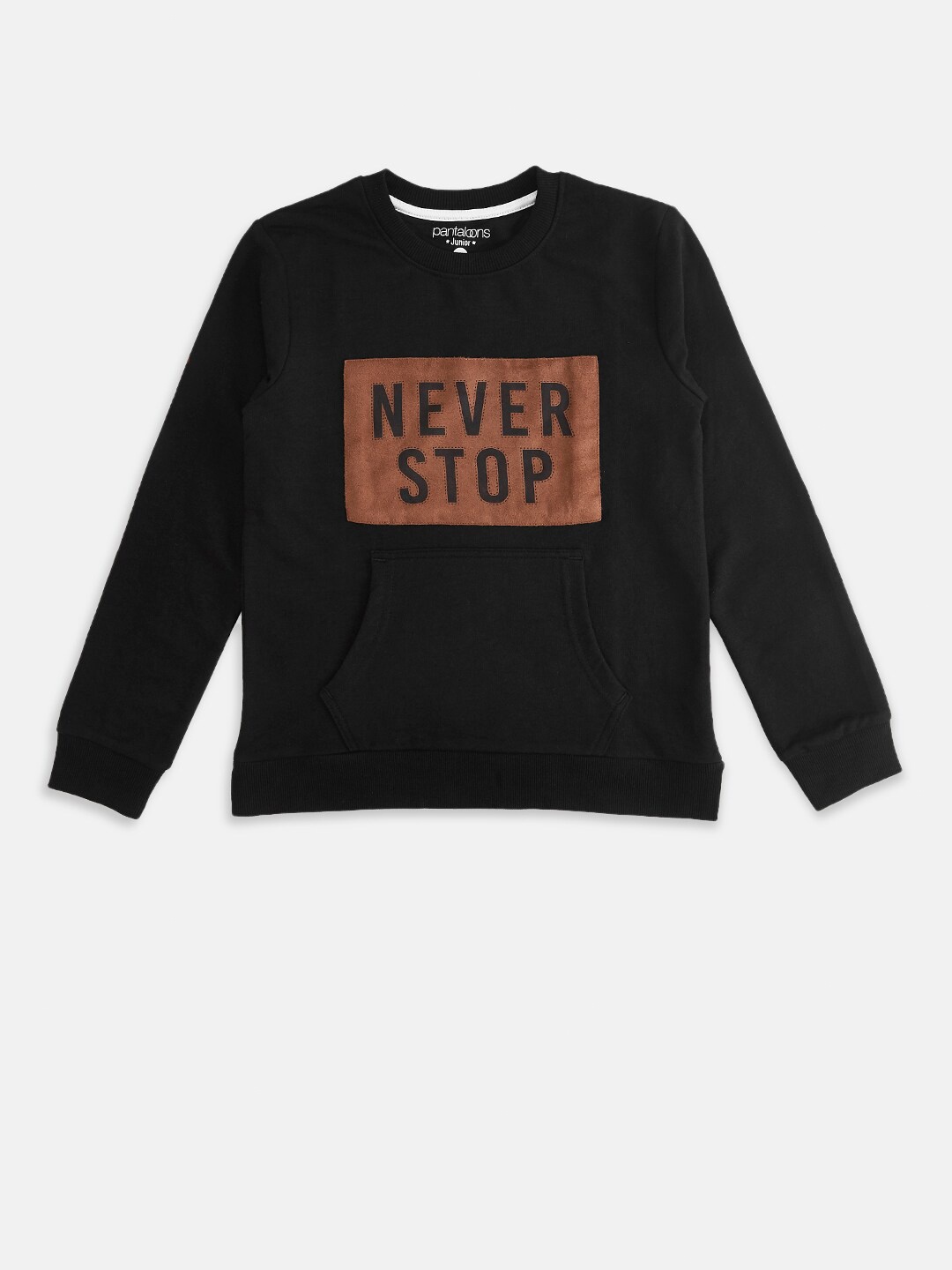 

Pantaloons Junior Boys Black Printed Sweatshirt